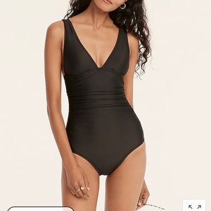 J Crew Ruched V-neck one-piece